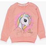 Breeze Kız Çocuk Sweatshirt Baskılı Unicorn Somon (1.5-5 Yaş) - 1,5 Yaş