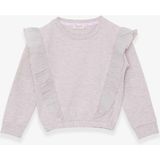 Breeze Kız Çocuk Sweatshirt Beli Lastikli 4-8 Yaş, Bej Melanj - 5 Yaş