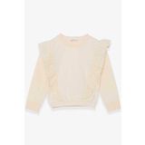 Breeze Kız Çocuk Sweatshirt Beli Lastikli 4-8 Yaş, Krem