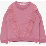 Breeze Kız Çocuk Sweatshirt Güpürlü 1.5-5 Yaş, Gülkurusu - Gül Kurusu - 1,5 Yaş