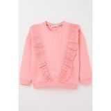 Breeze Kız Çocuk Sweatshirt Güpürlü 1.5-5 Yaş, Pembe - 3 Yaş