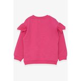 Breeze Kız Çocuk Sweatshirt Güpürlü 4-8 Yaş, Pembe - 4 Yaş