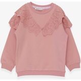 Breeze Kız Çocuk Sweatshirt Güpürlü 4-8 Yaş, Pudra