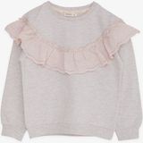 Breeze Kız Çocuk Sweatshirt Güpürlü Bej Melanj (6-12 Yaş) - 9 Yaş