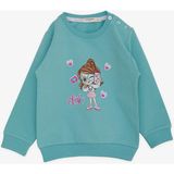 Breeze Kız Çocuk Sweatshirt Havalı Kız Baskılı 1.5-5 Yaş, Su Yeşili - 1,5 Yaş