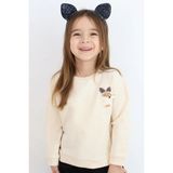 Breeze Kız Çocuk Sweatshirt Mutlu Bulut & Sevimli Civciv Aksesuar Detaylı 2-6 Yaş, Krem - Krem Rengi - 2 Yaş