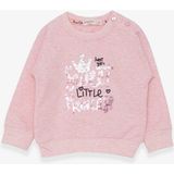Breeze Kız Çocuk Sweatshirt Nakışlı Pullu Somon Melanj (1-4 Yaş) - 1,5 Yaş