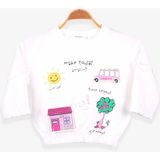 Breeze Kız Çocuk Sweatshirt Okul Temalı Ekru (1-4 Yaş) - 1 Yaş