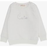 Breeze Kız Çocuk Sweatshirt Pullu Yazı Baskılı 1.5-5 Yaş, Kırık Beyaz - 1,5 Yaş