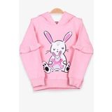 Breeze Kız Çocuk Sweatshirt Tavşan Baskılı 1.5-5 Yaş, Pudra