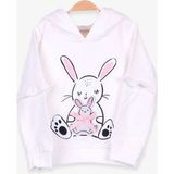 Breeze Kız Çocuk Sweatshirt Tavşan Baskılı Ekru (1.5-5 Yaş) - 1,5 Yaş