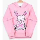 Breeze Kız Çocuk Sweatshirt Tavşan Baskılı Pudra (1.5-5 Yaş) - 1,5 Yaş