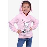 Breeze Kız Çocuk Sweatshirt Tavşan Baskılı Somon Melanj (1.5-5 Yaş) - 1,5 Yaş