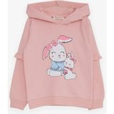Breeze Kız Çocuk Sweatshirt Tavşancık Baskılı 1.5-5 Yaş, Pembe - 2 Yaş