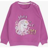 Breeze Kız Çocuk Sweatshirt Unicorn Baskılı 2-6 Yaş, Eflatun - 2 Yaş
