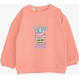 Breeze Kız Çocuk Sweatshirt Unıcorn Baskılı 9 Ay-3 Yaş, Somon - 1 Yaş