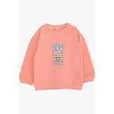 Breeze Kız Çocuk Sweatshirt Unıcorn Baskılı 9 Ay-3 Yaş, Somon - 2 Yaş