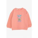 Breeze Kiz Cocuk Sweatshirt Unicorn Baskili 9 Ay-3 Yas, Somon