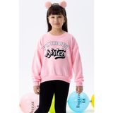 Breeze Kız Çocuk Sweatshirt Yazı Baskılı 9-14 Yaş, Neon Pembe - 10 Yaş