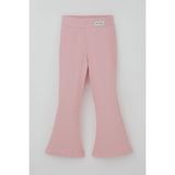 Breeze Kız Çocuk Tayt Bel Kısmı Arma Aksesuar Detaylı 3-7 Yaş, Pembe - 4 Yaş