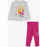 Breeze Kız Çocuk Taytlı Takım Baskılı Pullu 1.5-5 Yaş, Açık Gri Melanj - 18 Ay