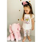 Breeze Kız Çocuk Taytlı Takım Kalpli Sevimli Kız Baskılı 1.5-5 Yaş, Ekru - 18 Ay