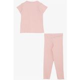 Breeze Kız Çocuk Taytlı Takım Yazı Baskılı 1.5-5 Yaş, Pembe