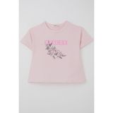 Breeze Kız Çocuk Tişört Çiçek Baskılı 8-14 Yaş, Pembe - 12 Yaş
