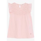 Breeze Kiz Cocuk Tisort Firfirli Nakisli 4-8 Yas, Pembe