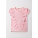 Breeze Kız Çocuk Tişört Güpürlü 1.5-5 Yaş, Pembe - 1,5 Yaş