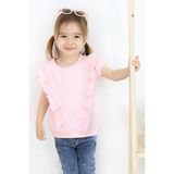 Breeze Kız Çocuk Tişört Güpürlü 1.5-5 Yaş, Pembe - 3 Yaş