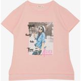 Breeze Kız Çocuk Tişört Havalı Kız Baskılı 8-14 Yaş, Pembe - 12 Yaş