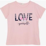 Breeze Kız Çocuk Tişört Kelebek Baskılı 10-16 Yaş, Pembe - 11 Yaş