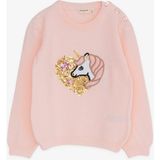 Breeze Kız Çocuk Triko Kazak Pullu Unicorn Baskılı 1.5-5 Yaş, Pudra - 2 Yaş