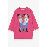 Breeze Kız Çocuk Tunik Baskılı Cepli 3-8 Yaş, Pembe
