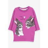 Breeze Kız Çocuk Tunik Tavşan Desenli 1.5-5 Yaş, Eflatun