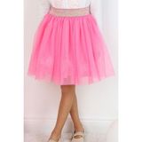Breeze Kız Çocuk Tütü Etek Simli Beli Lastikli 5-10 Yaş, Pembe - 8 Yaş