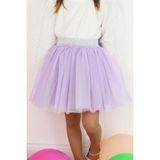Breeze Kız Çocuk Tütü Etek Simli Beli Latikli 5-10 Yaş, Lila - 6 Yaş