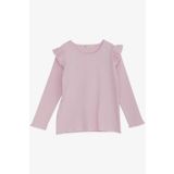 Breeze Kız Çocuk Uzun Kollu Bluz Fırfırlı 2-6 Yaş, Pembe