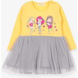 Breeze Kız Çocuk Uzun Kollu Elbise Baskılı 1.5-5 Yaş, Sarı - 2 Yaş