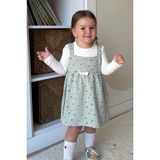 Breeze Kız Çocuk Uzun Kollu Elbise Kalp & Kazayağı Desenli 1.5-5 Yaş, Mint Yeşili - 2 Yaş