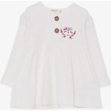 Breeze Kız Çocuk Uzun Kollu Elbise Tilkicik Nakışlı Ekru (1.5-5 Yaş) - 2 Yaş
