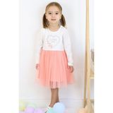 Breeze Kız Çocuk Uzun Kollu Elbise Yazı Baskılı Kalpli 1.5-5 Yaş, Ekru - 2 Yaş