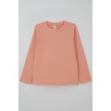 Breeze Kız Çocuk Uzun Kollu Tişört Basic 4-8 Yaş, Somon
