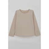 Breeze Kız Çocuk Uzun Kollu Tişört Basic 8-12 Yaş, Bej - 10 Yaş