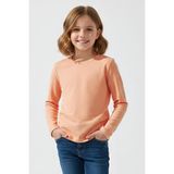 Breeze Kız Çocuk Uzun Kollu Tişört Basic 9-14 Yaş, Somon - 12 Yaş