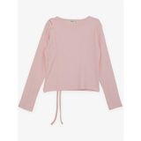 Breeze Kız Çocuk Uzun Kollu Tişört Büzgülü 8-14 Yaş, Pembe - 9 Yaş
