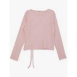 BREEZE Kız Çocuk Uzun Kollu Tişört Büzgülü 8-14 Yaş, Pembe