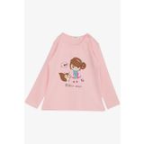 BREEZE Kız Çocuk Uzun Kollu Tişört Dostluk Temalı Kız Baskılı 1-4 Yaş, Pembe