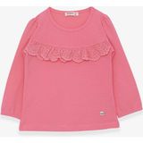 Breeze Kız Çocuk Uzun Kollu Tişört Fırıfırlı 3-8 Yaş, Pembe - 3 Yaş